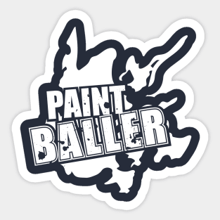 Paintballer Splatter Sticker